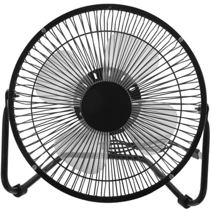 jojofuny Ventilador Usb Portátil De 8 Pulgadas Mini Ventilador De Escritorio Silencioso Metal Retro