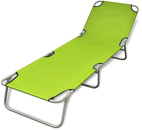 LVHUIDEH Campingliege Sonnenliege Gartenliege klappbar Verstellbarer Rückenlehne Liege Gartenstuhl Strandliege Camping Klappbett für Garten Urlaub Outdoor Strand Pool 120kg Belastbarkeit