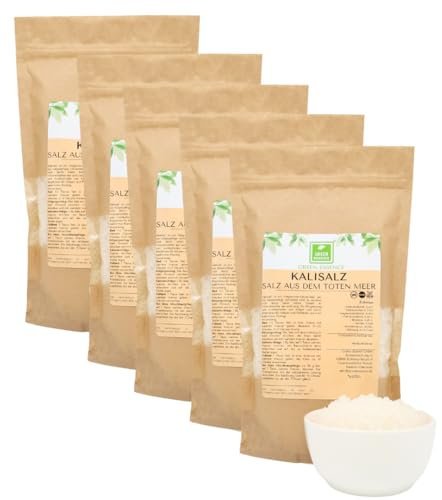 Kalisalz aus dem Toten Meer von der Grünen Essenz - Totes Meer Salz - feines Meersalz Badesalz ohne Zusätze - Totes Meer Badesalz (5 Kilogramm)