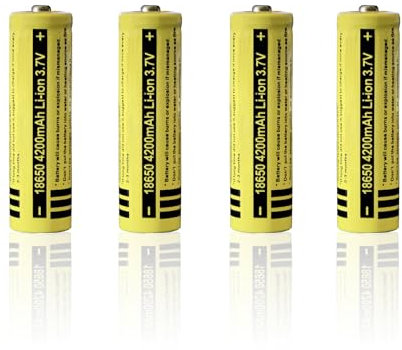 4pcs 3.7 Volt Rechargeable Battery, SGIXBE 3000mAh Rechargeable Battery, Button Top NiMH High Power Long Lasting for Headlamp, LED Flashlight, Solar Light, Electronic Devices etc