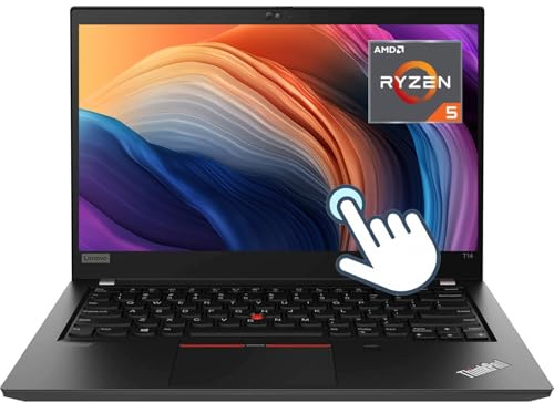 Lenovo Thinkpad T14 Gen 1 Touchscreen Business Laptop, 14 Zoll FHD (1920x1080), AMD Ryzen 5 Pro 4650U, 16GB RAM, 512GB SSD, QWERTY Tastatur, Windows 11 Pro (Generalüberholt)