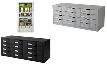 Paperflow 786684 - Schubladenmodul 12 Schubladen aufstapelbar, grau
