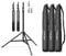 Walimex Pro Treppiede per lampada 3x WT-806 con smorzamento a molla I altezza massima 256 cm I treppiede luminoso stabile caricabile fino a 6 kg I treppiede luminoso per luce anulare