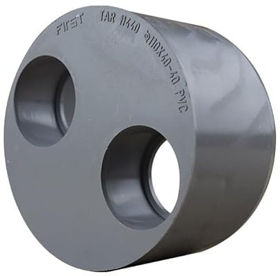 First Plast - Tampon de Réduction Double PVC Mâle Femelle 110/40/40 - Raccord PVC évacuation First Plast