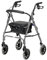 Days Leichter zusammenklappbarer Rollator mit vier Rädern, Gehhilfe mit gepolstertem Sitz, abschließbaren Bremsen und Tragetasche, eingeschränkte Mobilitätshilfe, für ältere oder behinderte Menschen, Quarz, 106/Large