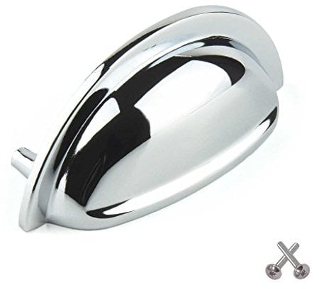 Chrome Cup Kitchen Cabinet Door Handle Cupboard Drawer Bedroom Furniture Handles knobs Pull