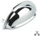 Chrome Cup Kitchen Cabinet Door Handle Cupboard Drawer Bedroom Furniture Handles knobs Pull