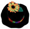 Hut mit Blume, sortierte Farben, Gr. 58 cm, Karneval, Mottoparty, Accessoire (58, schwarz)