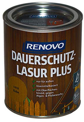 0,75L RENOVO Dauerschutzlasur 1410 Eiche Lasur Holzlasur