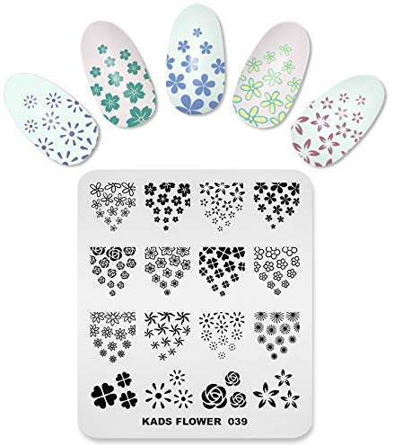 KADS Nagel Stamping Platte Blume Nail art Stempel Vorlage DIY Bild Vorlage Maniküre Stamp Platte Schablone Werkzeuge