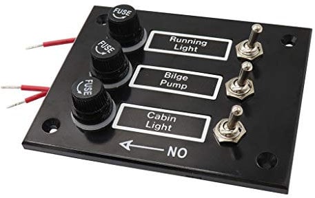MagiDeal Pannello Interruttori 12 Volt Quadri Elettrico A 3 Fusibili per Barca Caravans Camper