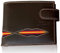 LEGADO Cartera Hombre Marrón Piel tratada con Bandera España (Marrón Horizontal Vox con Broche)