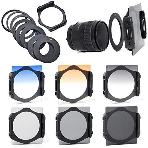 Kit filtro grigio blu grigio graduale Cokin P 6pcs Lente filtro + 9pcs Adattatore ad anello