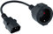 CABLEPELADO Cable alimentación alargador Shucko | Cable Adaptador de Corriente para SAIS de Conector C14 Macho a Conector CEE7 Hembra | Cable SAI | 100% Cobre de AWG18 | Color Negro | 25 cm