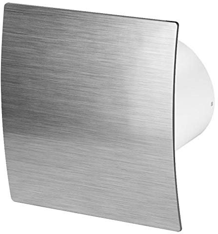 Awenta 125mm Humidity Sensor Extractor Fan Silver ABS Front Panel ESCUDO Wall Ceiling Ventilation