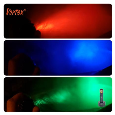 Vortex TO101-RGBW 2 in 1 Working and Emergency Rechargeable RGB LED Charging Dock 7/24 Right Angle Crank Magnetic Base Mini-USB Charging Up to 1200 Lumen Handheld Tripod Compatible Flashlight