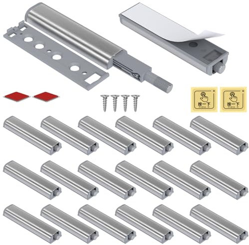 Cupboard Magnetic Push Open Catch Jiayi 20 Pack Push to Open Door Latch Release for Kitchen Closet Door Closing Cabinet Push Open Touch Push Close Drawer Opener Wardrobe Closure Closer