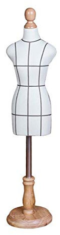 ZWRYW Teppiche Weibliches Schneiderpuppe Verstellbare Schneiderbüste Schaufensterpuppe Enseignement Tridimensionnel Base Ronde La Norme Mini Étudiant Afficher Dessin De Mode (Size : Bust 42cm (1/2))