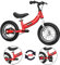 Qiani Laufrad 2 in 1 für Kinder ab 2 3 4 5 6 7 Jahre,Kinderlaufrad mit Bremse,Stützräder,Pedalen,Luftreifen und Seitenständer,Kinderfahrrad 12 14 16 Zoll(rot, 16 Zoll)