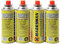 Butane Gas Canisters Camping Gas for Camping Stove, Blowtorch, BBQ, Gas Weed Burner Gas Canister Gas Cartridge Gas Cylinders Refill Tins Bottle EN417 220g (Pack of 4 Can 220g)