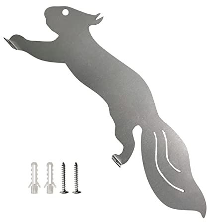 Rostige Eichhörnchen rennend - Baumstecker Edelrost Deko Höhe 13.5cm x Länge 41.5cm - Metall Rost Gartendeko als Eichhörnchen Figur- Rostdeko für draussen