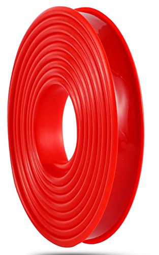 Edge Banding, TPE Self Adhesive Furniture Edging Tape, U Shape Edge Trim Edge Protector, for Plywood Cabinet Repair Furniture Restoratio (18mm,Red 2m)