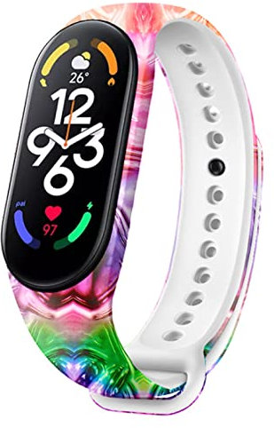 BBZ Mi Band 7 Armband,Buntes Silikon-Ersatzarmband Armband Handgelenkschlaufe Kompatibel mit Xiaomi Band 7