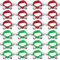 Augshy 24 Stück Weihnachtsarmbänder mit Glöckchen, Jingle Bells Armbänder, Jingle Bell Musikinstrumente für Kinder, Weihnachtsparty Geschenke (12 Rot und 12 Grün)