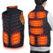 TsunNee Chaleco térmico con 9 almohadillas de calefacción de fibra de carbono, 3 niveles de temperatura ajustables para hombres y mujeres, chaqueta térmica eléctrica USB lavable para motocicleta,
