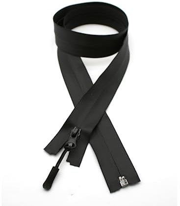 DOJA Barcelona | Teilbarer Wasserdichter Reißverschluss | Pack 1 | 85cm | Schwarz | Wasserdichte Reißverschlüsse Outdoor | Mesh-Reißverschluss N° 7 für Neoprenanzüge, Segeljacken und Wetsuits