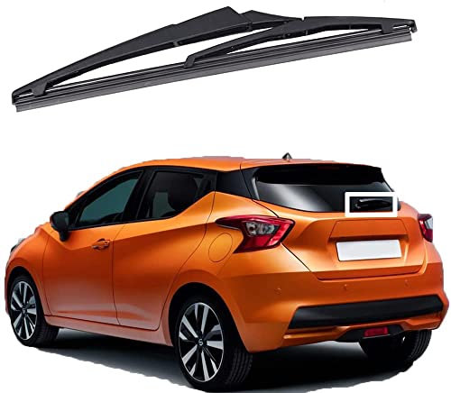 Escobilla Limpiaparabrisas para Nissan Micra K14 2017 2018 2019 2020 2021 2022 2023, Limpiaparabrisas Trasero Piezas de Repuesto para Ventanas de Limpieza de Caucho