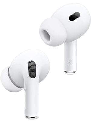 Apple AirPods Pro 2 Kabellose In‑Ear Kopfhörer, Bluetooth Kopfhörer, Aktive Geräuschunterdrückung, Hörhilfefunktion, Transparenzmodus, Personalisiertes 3D Audio, Hi-Fi Sound, H2 Chip, Laden über USB-C