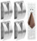 4 Piezas Colgador de Trapos Adhesivo para Cocina, 7.8 × 5cm Ganchos Autoadhesivos de Acero Inoxidable, No Requiere Taladrar, Toallero para Baño, Cocina y Sala de Estar