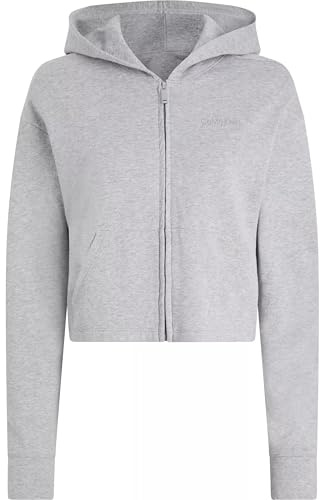 Calvin Klein Damen Full Zip Hoodie 000qs7270e Langarm-Sweatshirt
