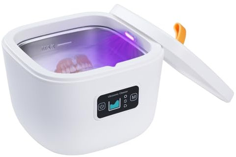 Ultraschallreinigungsgerät 45000Hz Ultraschallreiniger Ultraschallbad Ultrasonic Cleaner mit 4 Reinigung Modi für Brillen, Ringe, Münzen, Fingerringe, Geld, Zahnersatz