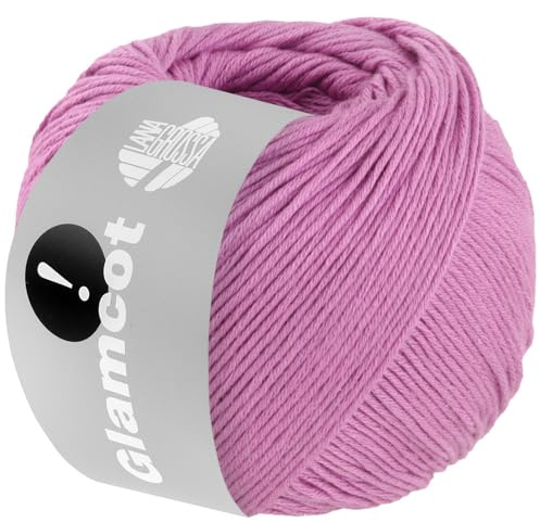 LANA GROSSA Glamcot | Zart glänzende, multifile Baumwoll-Viskosemischung | Handstrickgarn aus 60% Lyocell (Tencel TM) & 40% Baumwolle | 50g Wolle zum Stricken & Häkeln | 155m Garn FB 8