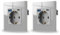JIMEIDA Pack 2 bases de enchufe con USB 20W gris cristal de empotrar, 1 compartimento Tomas de 16Amp con USB A y Tipo C, 86 * 86mm, 250V