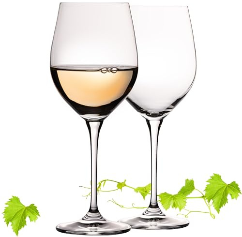 IMPERIAL Bauchige Weißweingläser 450ml Set 2-Teilig 'Havanna' Weingläser aus Crystalline Glas Spülmaschinenfest