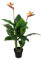 Strelitzie mit Blüte, Paradiesvogelblume, Kunstpflanze, Kunstbaum, künstliche Pflanze, Deko, im schwarzen Topf, sehr realistisch, Grün (120 cm - MN-KP-2210)