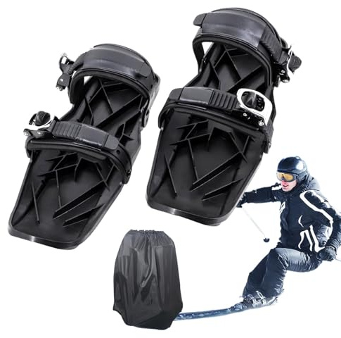 Kurzskier, Schneeschuhe für Männer - Schlittschuhe für den Schnee | Rutschfestes Skizubehör mit Tragetasche, multifunktional verstellbare Kurzskier für Männer und Frauen, Skirennen