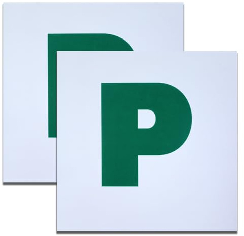Dekton 2-Pack Car Magnetic 'P' Plate | Easy Removal & Fitting | Ideal for Any Vehicles | Complies with Department of Transport Regulations | Strong Magnetic Hold | Perfect for New Drivers