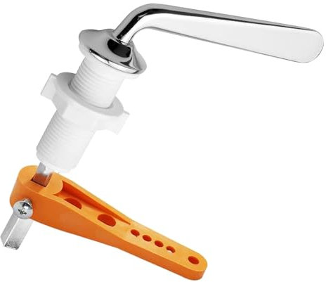 HAPPOW Zinc Alloy Toilet Flush Handle,Handle for Toilet Cistern, Universal Toilet Handle Replacement, Cistern Lever Handle, Chrome Plated Flush Lever Kit for Toilet WC Tank