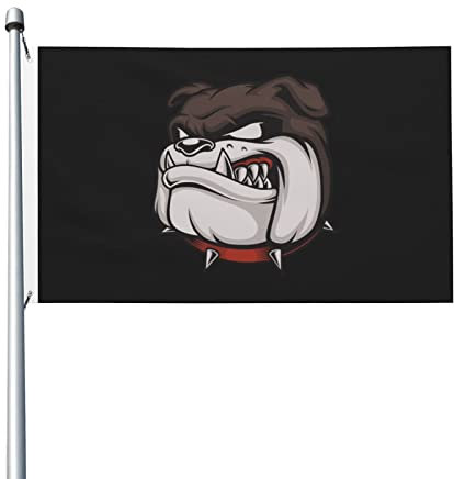 Banner Wütender Hund Gartenflagge Mit Tülle Fahne Top Qualität Camping-Flagge Für Außen Garten Dekoration 150X90Cm
