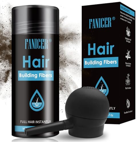 Polvos Fibras Cabello,Polvos Relleno Capilar Instantaneo,Polvos Fibras para cubre Pérdida de Cabello,Engrosamiento Polvos Pelo Hombre y Mujer,Fibras Capilares para Cabello Fino,Marrón Oscuro