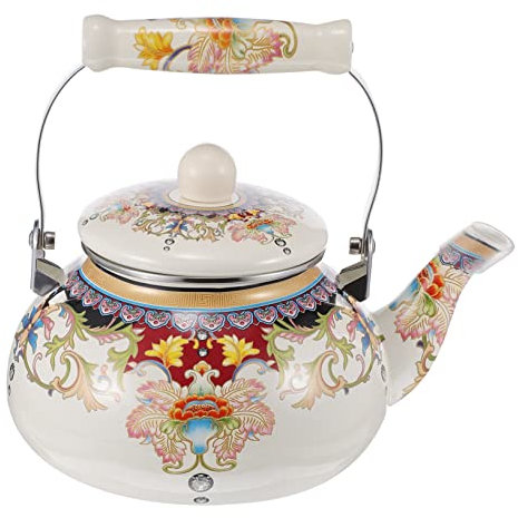 GALPADA Für Zuhause Küche Wasserkocher Aus Emaille Sicher Und Langlebig Musterdesign Praktisch Für Teezubereitung Und Andere Getränke