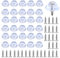 Non-Slip Cutting Board Feet, 30 Pack Small Round Rubber Feet with Stainless Steel Screws - Anti-Slip Legs Pads for Chopping Board, Furniture, Kitchen Appliances & Electronics, Durable Rubber Bumpe