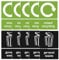 10 Pcs Recycling Stickers for Bins, 15x10 cm Waterproof Outdoor Kitchen Bin Stickers, General Waste Stickers, Bin Labels, Removable Recycling Sticker for Outdoor Garden (Black Green)