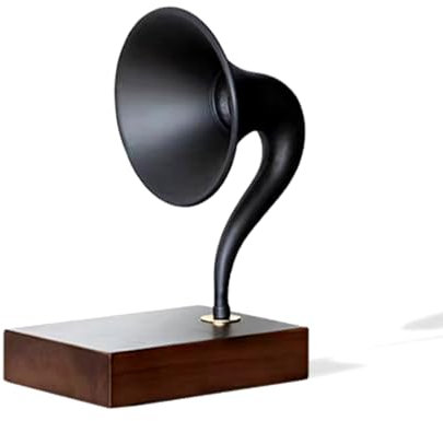 Statua di grammofono antica – Scultura retrò da soggiorno per decorazione domestica, ideale per davanzali, camere da letto, corridoi e appartamenti