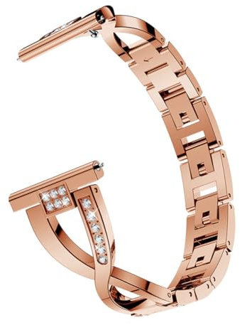 VILLFUL 1pezzi Cinturino Orologio Donna in Lega Di Strass Cinturino Strass Forma Di x Per Orologio Comodo e Resistente