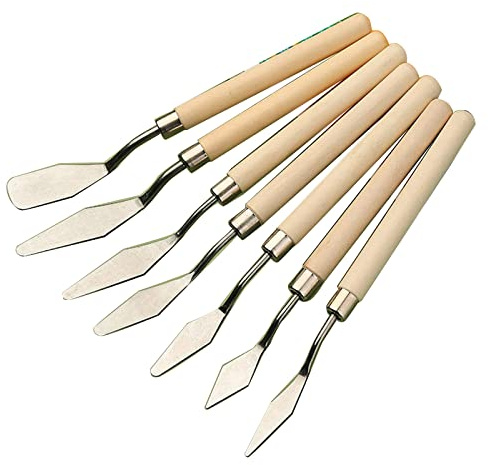 7 Stücke Künstler Palette Messer Set Spachtel Malerei Misch Schaber Flexible Für Öl Acryl Mischen Student Lehrer Kunst Werkzeug Leinwand